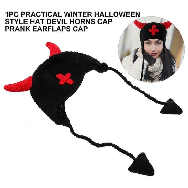 Halloween Wear 1 st Prank Stickade Öronlappar Mössa A