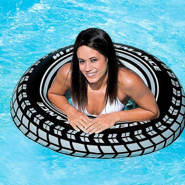 Oppustelige pool-flydere Mellemstor svømmering til børn og voksne Pool-baderinge til pool og strand Flydering A