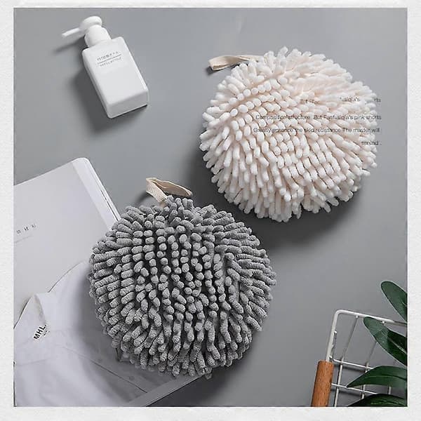 Hurtigtørrende badeværelse chenille håndklæde blødt absorberende pom håndklæde køkken mikrofiber