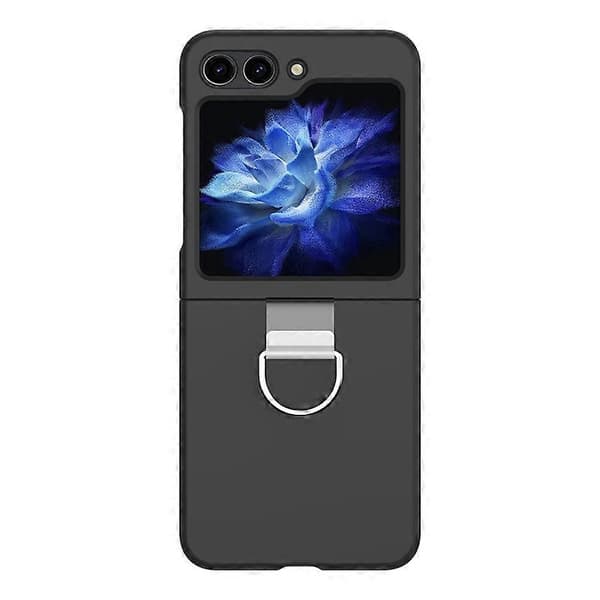 Hudfølelse Silikone Foldbart Telefoncover med Ring til Samsung Galaxy Z Flip5