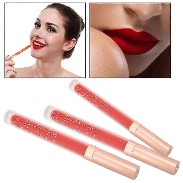 LongLasting Matt Leppestift NonStickCup Lip Gloss Flytende Sminke Leppefarge for Kvinner (12) A