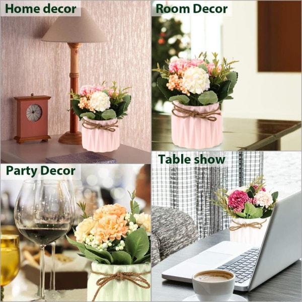 Simuleret buket vase - keramisk vase - dekorativ spisebord,