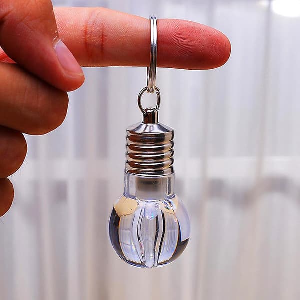 LED Pære Nøglering Vedhæng Mini Pærelommelygte Nøglering Blitzlys Lampe Ny A