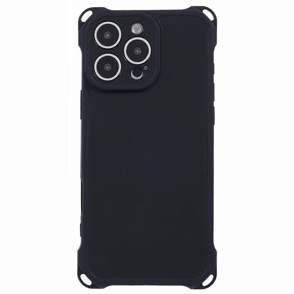 Til iPhone 16 Pro Max etui forstærket hjørnebeskyttelse TPU telefoncover sort