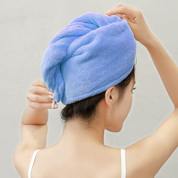 2 pakke mikrofiber turban myk superabsorberende hårhåndkle