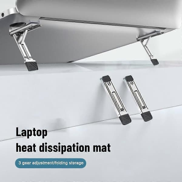 2 st hopfällbart laptopstativ i metall, halkfri basfäste för Macbook Pro Air