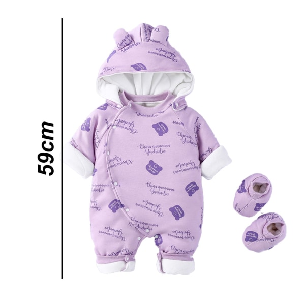 Nyfødt babyklær Høst- og vintertøy i ett stykke bomull