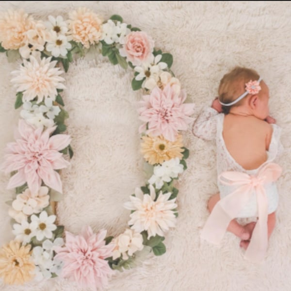 Nyfödd baby spetsbyxor Fotografi rekvisita med rosett huvudbonad S