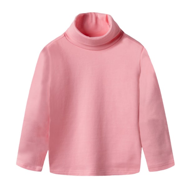 Børnetrøje rullekrave bomuldstrøje Solid sweater