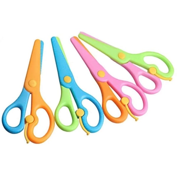 Preschool Training Scissors, 4Pcs Children Safety Scissors Pre-Sc