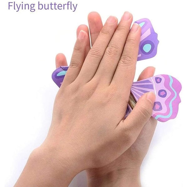 Flying Butterfly Farverig Magic Fladder Kids Legetøj gummibånd