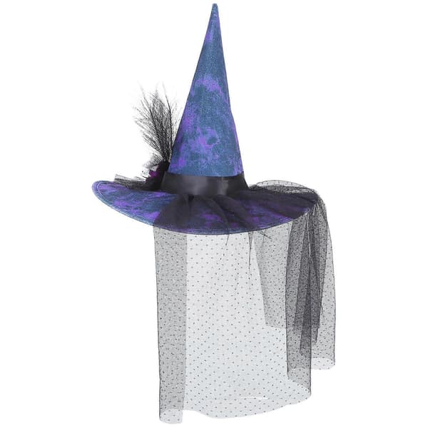 Halloweenhäxa hatt med unik design för fest tyg tillbehör A