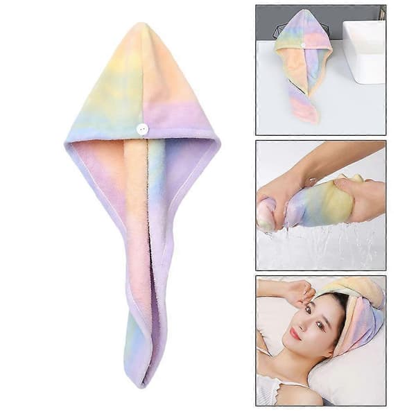 Hurtigtørrende Hår Mikrofiber Håndklæde Super Absorption Turban Hårtørring A