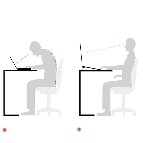 Selvklæbende Mini Bærbar Laptop Stand, Usynlig Computer Stand, Sammenklappelig Ergonomisk Skrivebordsstander