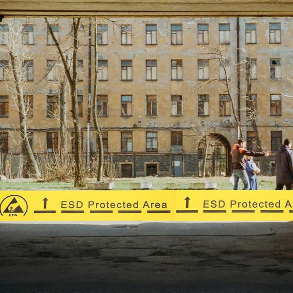1 rulla staattisesti herkkää varoitusnauhaa varoitustarra itseliimautuva varoitustarra A