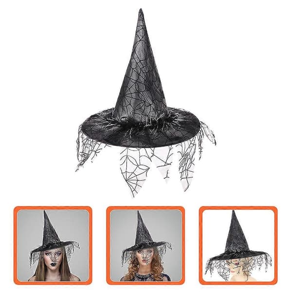 Halloween Heksehat Gaze Heksehat til Fest Halloween Rekvisit A
