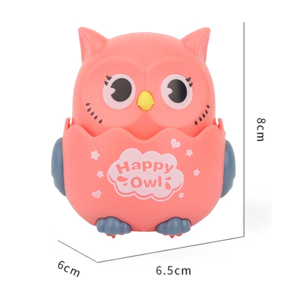 Press Sliding Owl Toy Push and Go Friksjonsdrevet Mobile Owl
