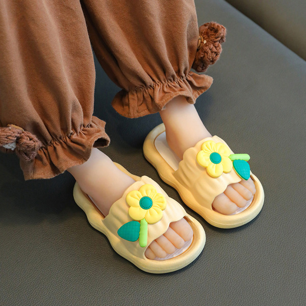 Små jentetøfler Sandaler Hurtigtørrende tøfler for barn Myke sklisikre for dusj Strand innendørs
