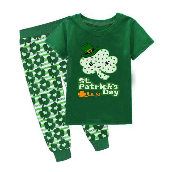 Baby St Patricks Day antrekk Guttebody trykt T-skjorte Topp Lon