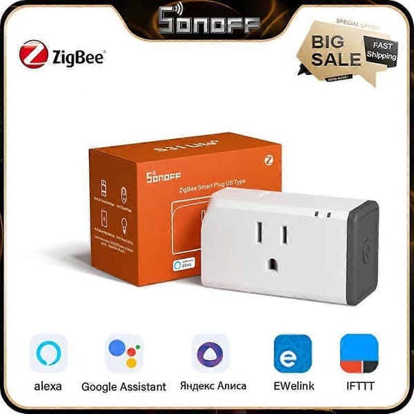 SONOFF S31 Lite US Smart Zigbee Socket Plug Ewelink APP Stemmefjernkontroll Smart