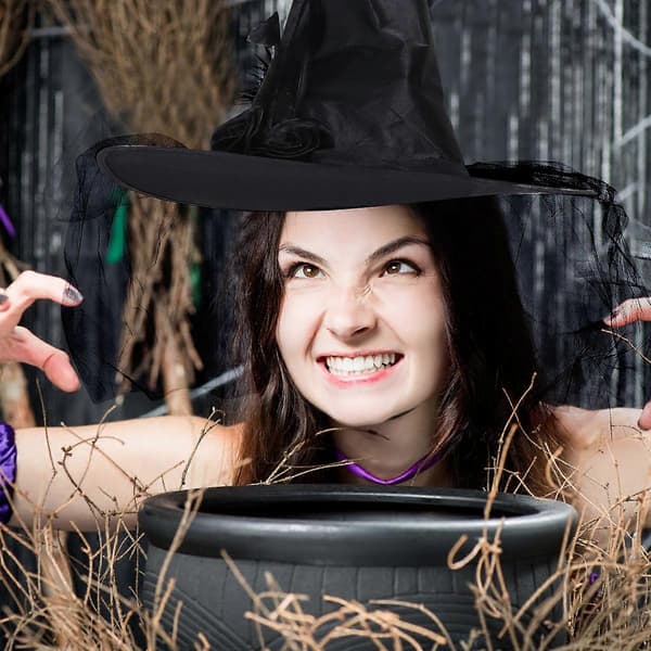 Heksehat Halloween Kostume Tilbehør til Festbrug 1 stk A