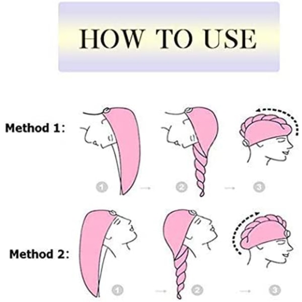 Mikrofiber Hårhåndklæde - Hårhåndklædeindpakning til kvinder, tørt hår