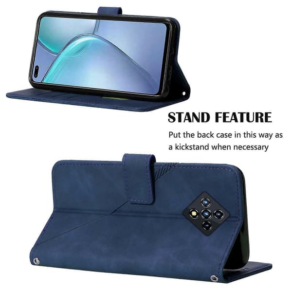 För Infinix Zero 8 X687 Crossbody 3D präglat flip-läderfodral