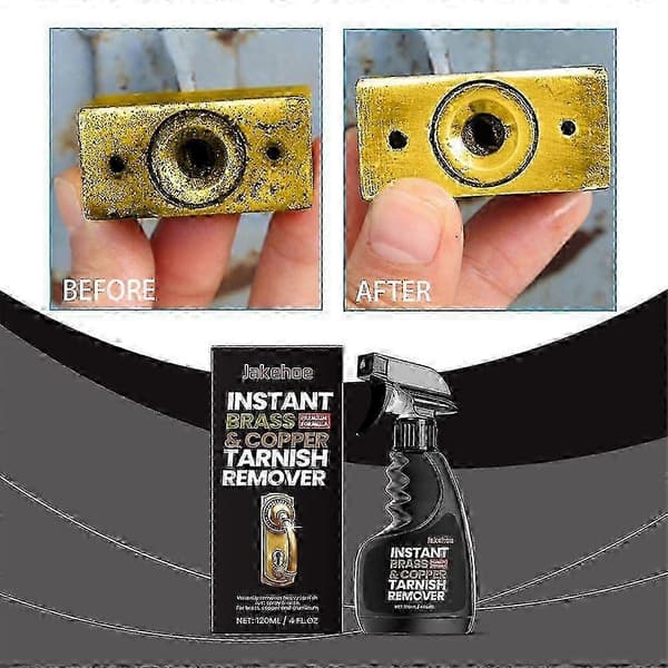 Messing- og kobberanløpsfjerner, en kraftig organisk formel som trygt fjerner rust, flekker og oksidasjon (3 stk) A