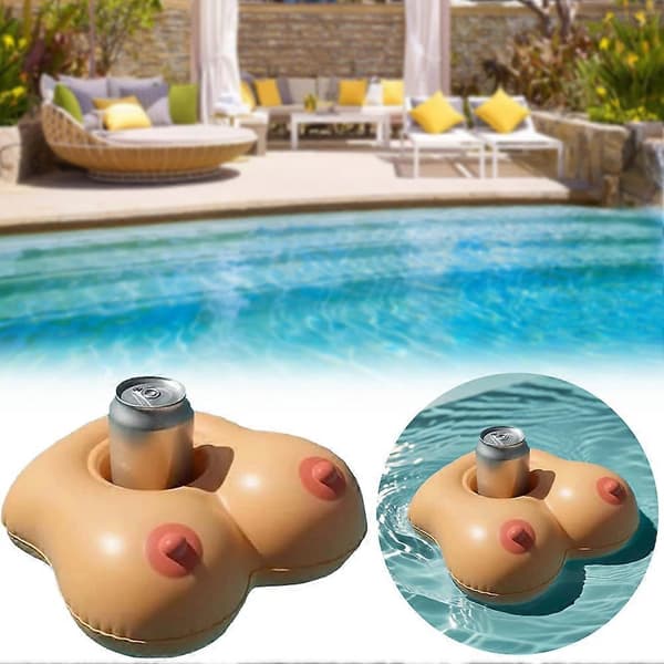 Sjove oppustelige poolkopholdere til drinks Mini drink-floaties til poolfest, boblebad, sjov i baghaven A