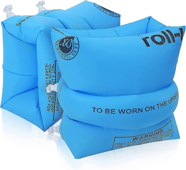 Armband, simflottör för barn, uppblåsbara armpuffar, poolflottar, upprullningsbara ärmar för barn A