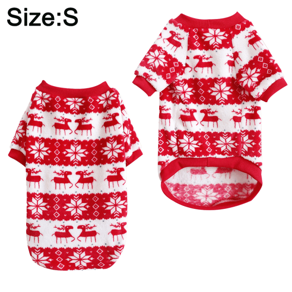 Cold proof warm keeping thickened dog clothes Christmas pet