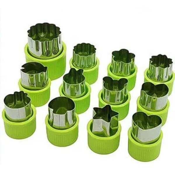 12 piece vegetable cutters, cookie cutter set stainless steel