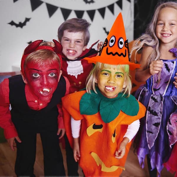 Græskarhat til Halloween-sceneoptræden med 6 stk. rekvisitter A