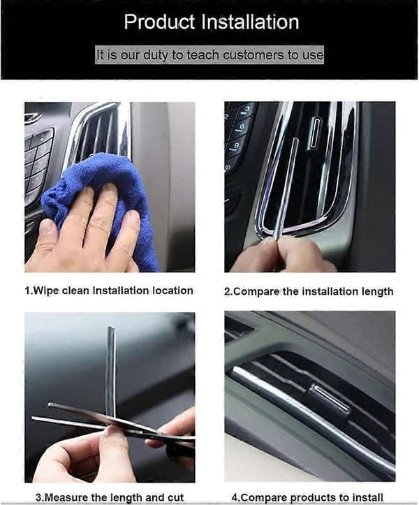 Bilventil dekorativ stripe 10 STK (rød) A