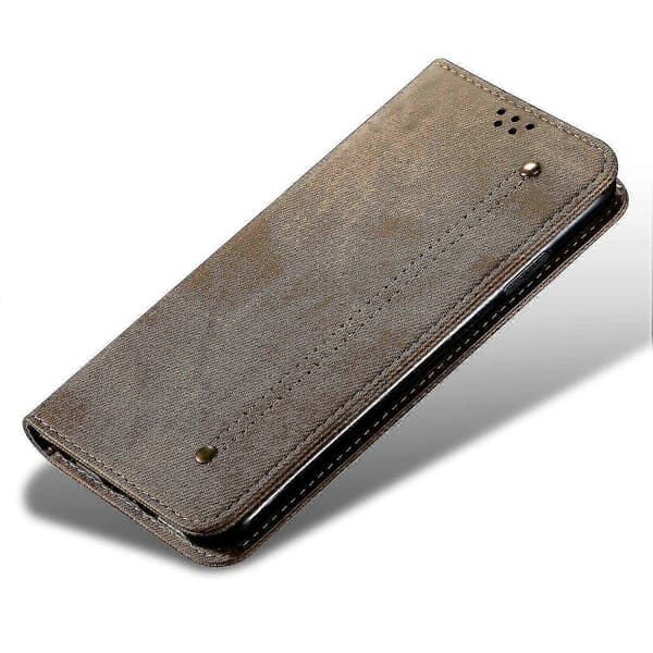 För Honor Magic6 Pro 5G Läderfodral Plånboksfodral Telefonfodral Jeans Tyg Textur -