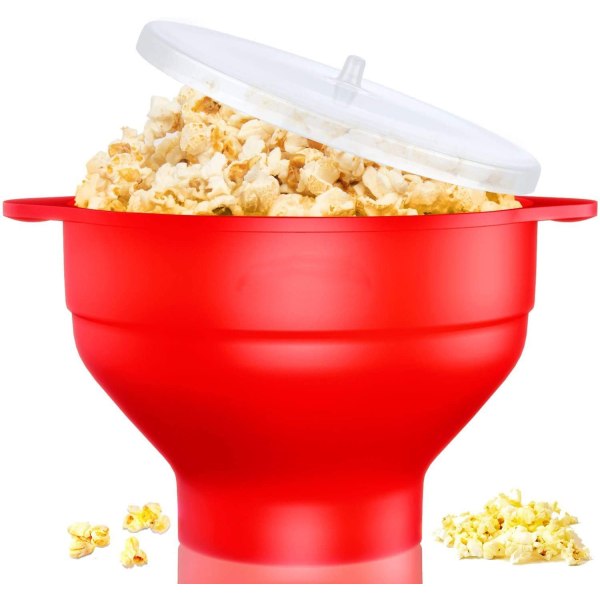 Popcorn Popper, Mikrobølgesikker, Silikon Popcorn Maker Og