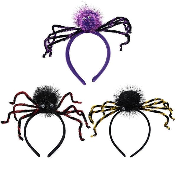 Halloween Edderkopphatt Pannebånd for Barn 2 Stk Assortert Tilbehør A