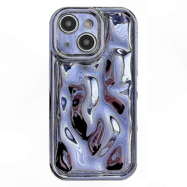 Meteorittextur TPU-telefonfodral med galvaniserad design för förbättrad hållbarhet och stilBlåFör iPhone 14 Plus