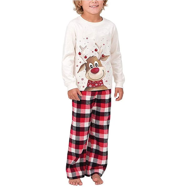 Family Christmas Pjs Matching Sets Deer Pleid Jammies for Baby A