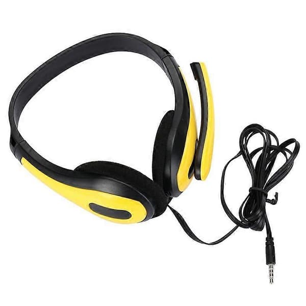 Kablet headset med mikrofon 3,5 mm jack computerhovedtelefon gaming headset over-ear