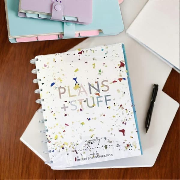 Minimalistisk Livsplanlægger Tidsstyring Organiser Notesbog til Happy Planner Style 1