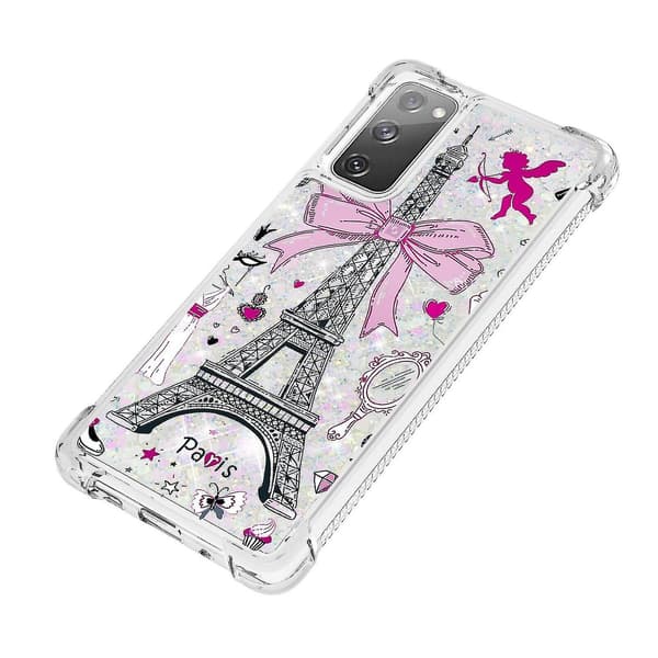 Etui til Samsung Galaxy S20 FE 5G/4G Glitter Flytende Søt Klar Silikon TPU Støtsikkert Deksel - Eiffe A