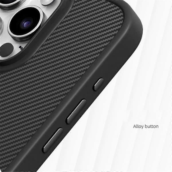 Kompatibel med iPhone 15 Pro Max-fodral Kolfibertextur Anti-rep Mjukt TPU-telefonfodral A
