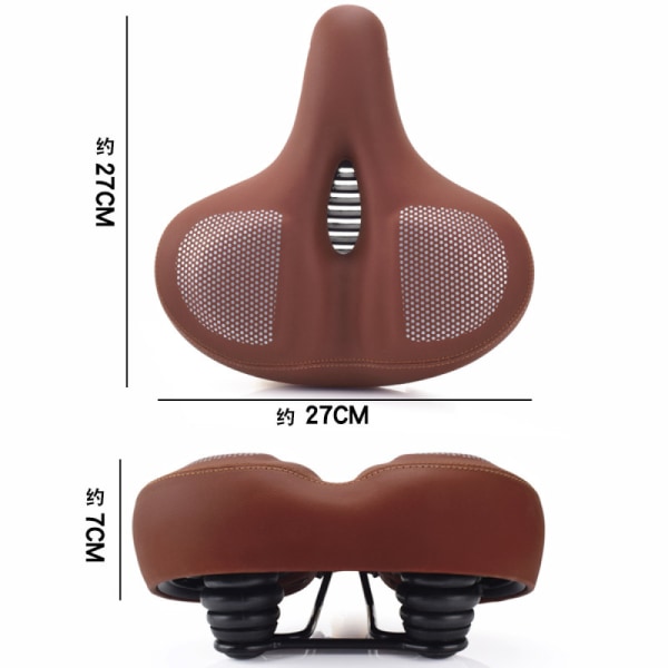 Oversized komfortabel cykelsadel City - C40 Ekstra blød skumpolstret cykelsadel til kvinder mænd seniorer, universal erstatningscykelsæde til
