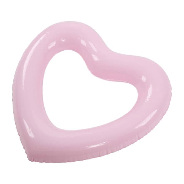 Hjerteformet svømmering 45 cm tyk rivefast PVC-materiale oppustelige flyderinge til poolfeststrande A