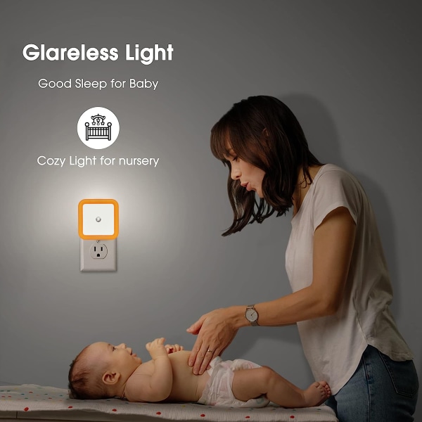 LED nattlys med Smart Sensor, Dusk to Dawn sensor,