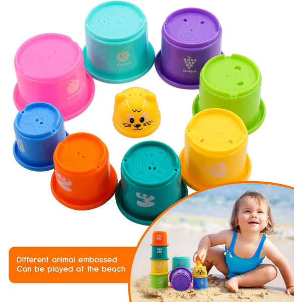 Stacking Cups Folding Cup Leketøy Baby Early Learning Leker for Baby