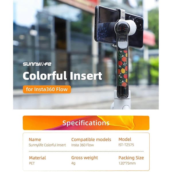 Sunnylife IST-TZ575 väritarra Insta360 Flow'lle A