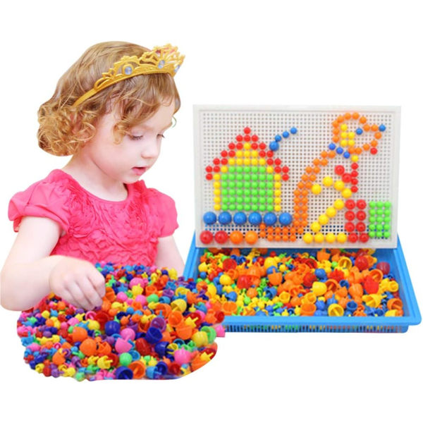 Peg Toy Mosaic Peg Spill Pedagogisk barneleke for barn