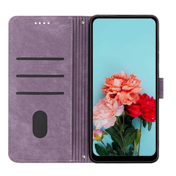 Stativfodral för Infinix Note 50s 5G präglade linjer lädertelefonfodral